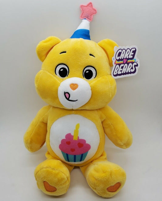 12" Yellow Care Bear; Birthday Bear