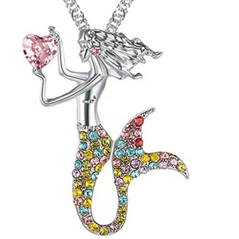 Mermaid with a Heart Pendant l Necklace