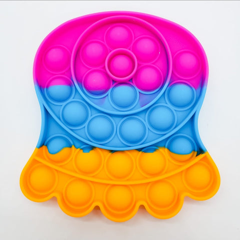 Rainbow Octopus (Pink/Blue/Orange) l Bubble Pop-It l Fidgets